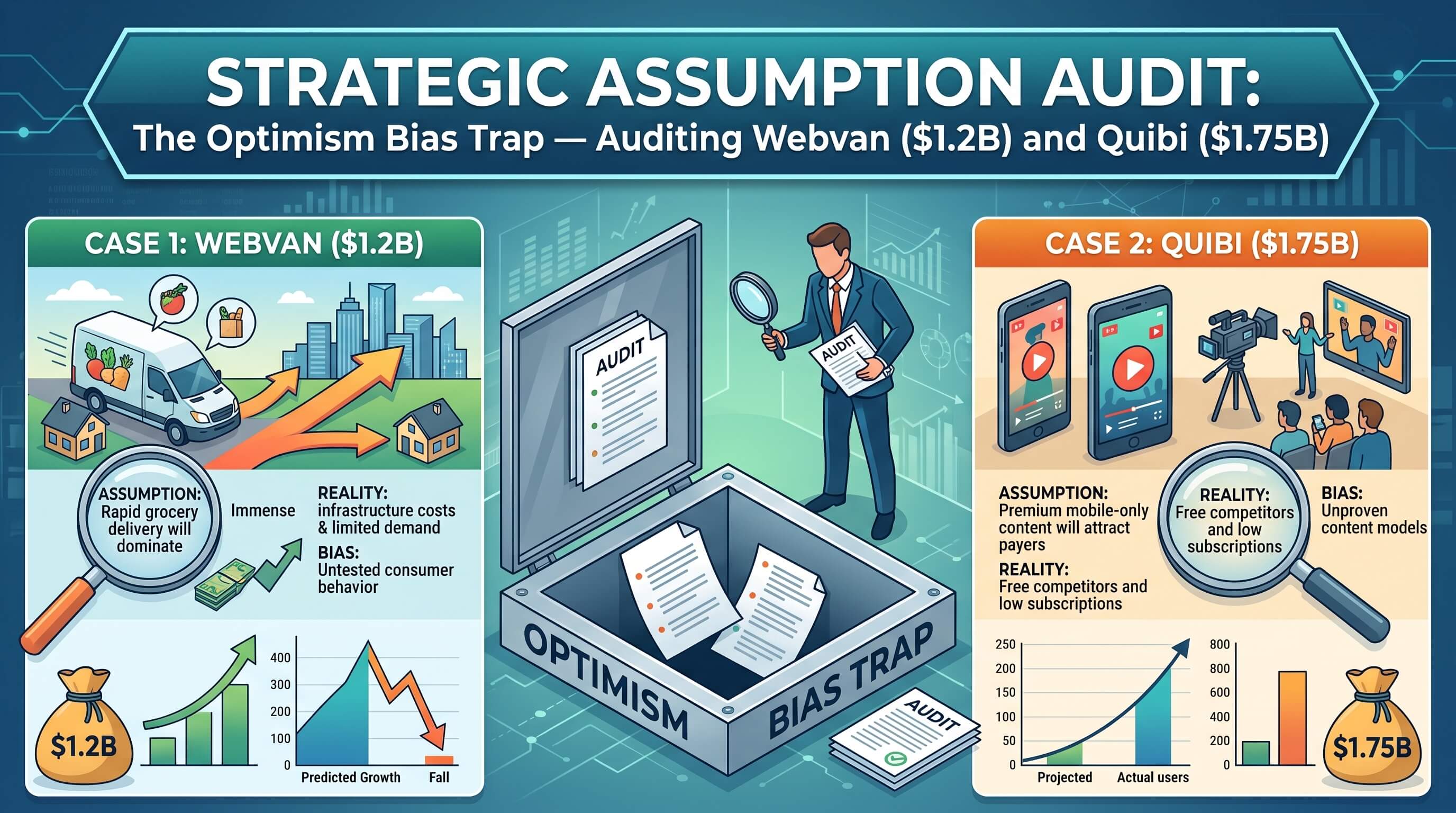 Why Businesses Work on Paper But Fail in Reality: Optimism Bias and unvalidated assumptions — Stratimind Analysis